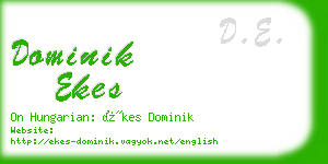 dominik ekes business card